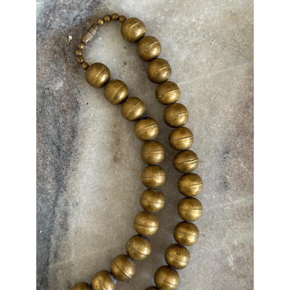 Vintage African Brass Bead Strand - Picture 1 of 3
